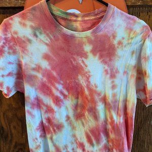 Small Tye Dye Shirt - Red and Yellow - One of a Kind!
